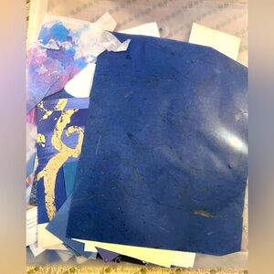 Rich blues paper bundle